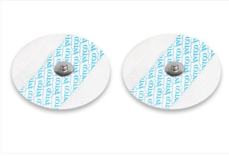 Disposable ECG Electrode Pads White Nonwoven Fabric Adhesive Button Electrode